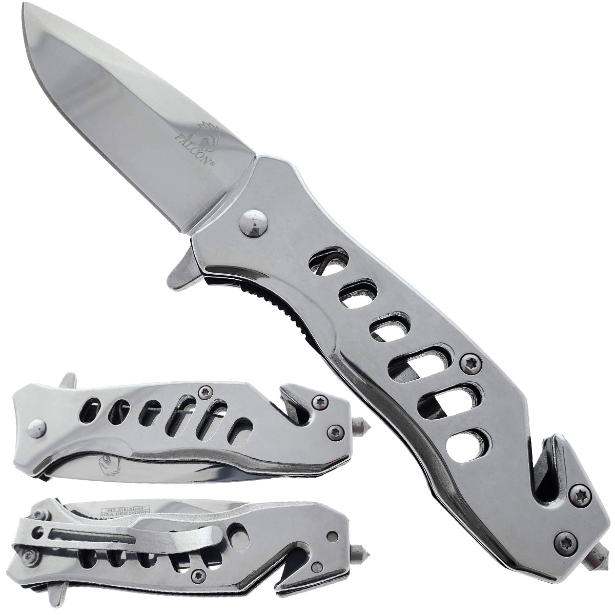 Falcon 6" Chrome Folding Knife