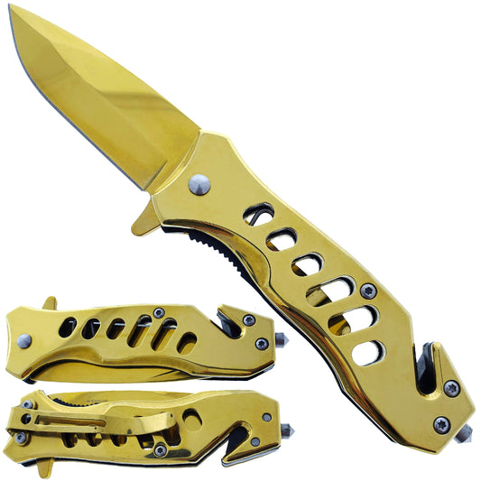 Falcon 6" Gold Folding Knife