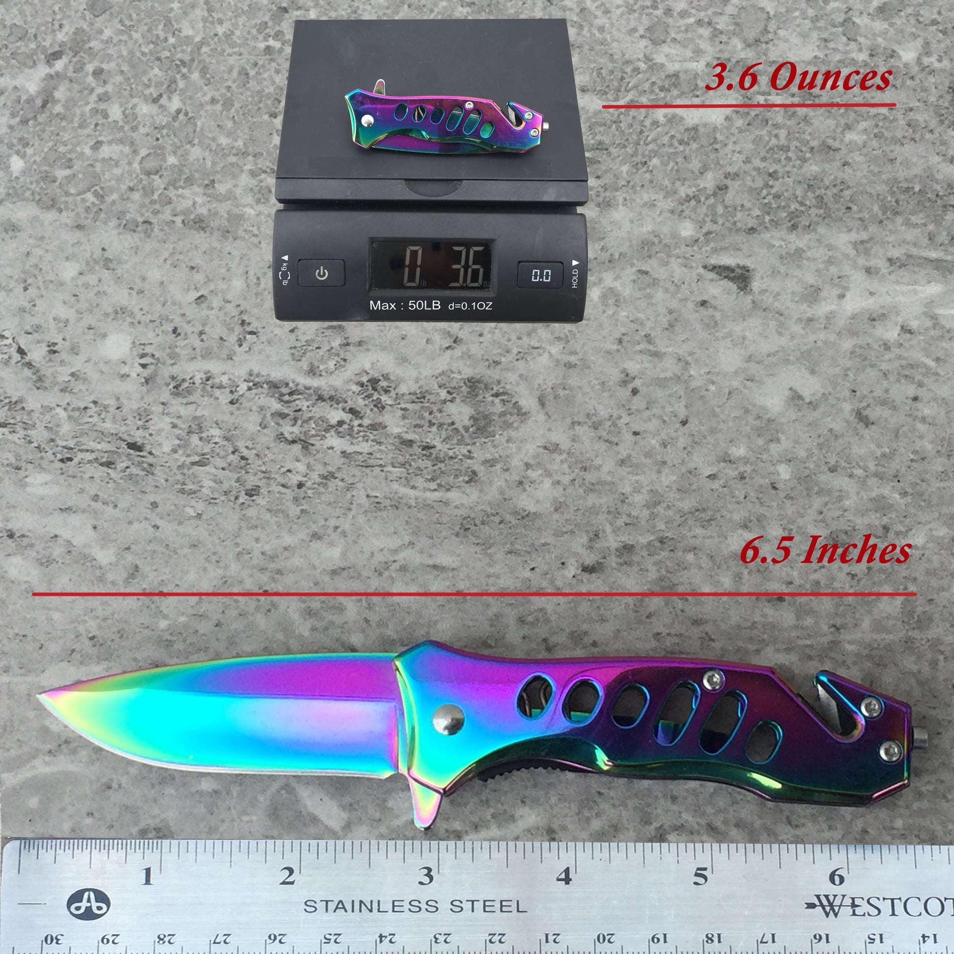 Falcon 6" Rainbow Folding Knife