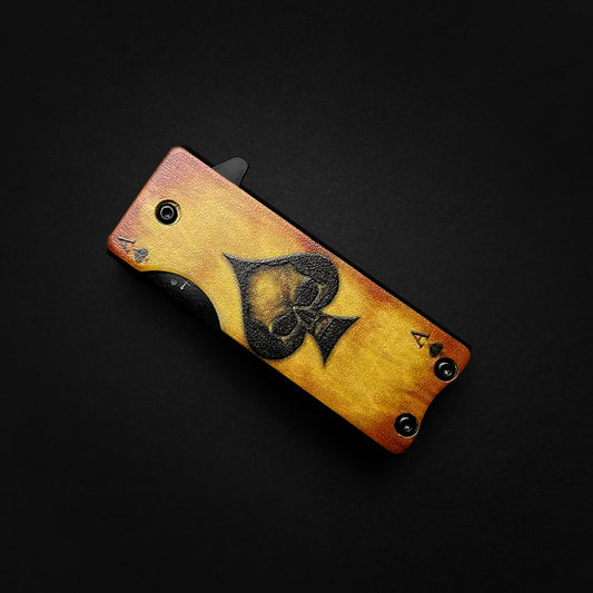 4 1/2" Ace of Spades Lighter Knife Case