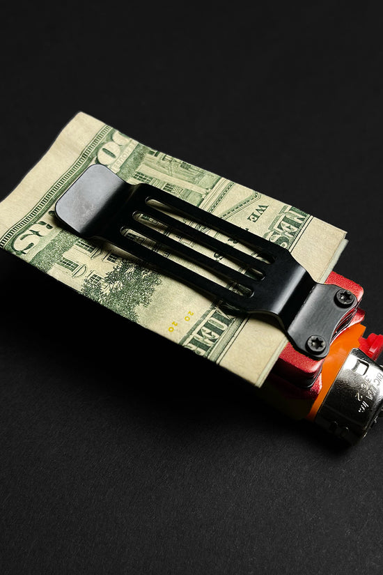 4 1/2" Red EDC Spring Assisted Knife Lighter Case Holder