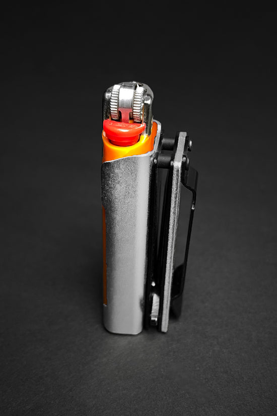 4 1/2" Silver Lighter Case EDC Spring Assist Knife