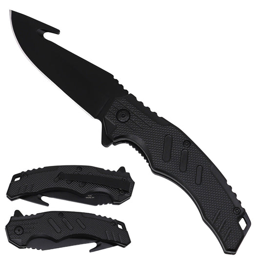 3mm Spring-Assisted Pocket Knife with 4.5-Inch ABS Handle