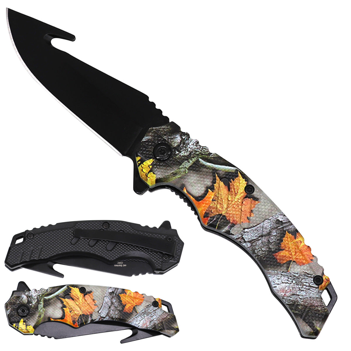 Camo Print Spring Assisted Pocket Knife