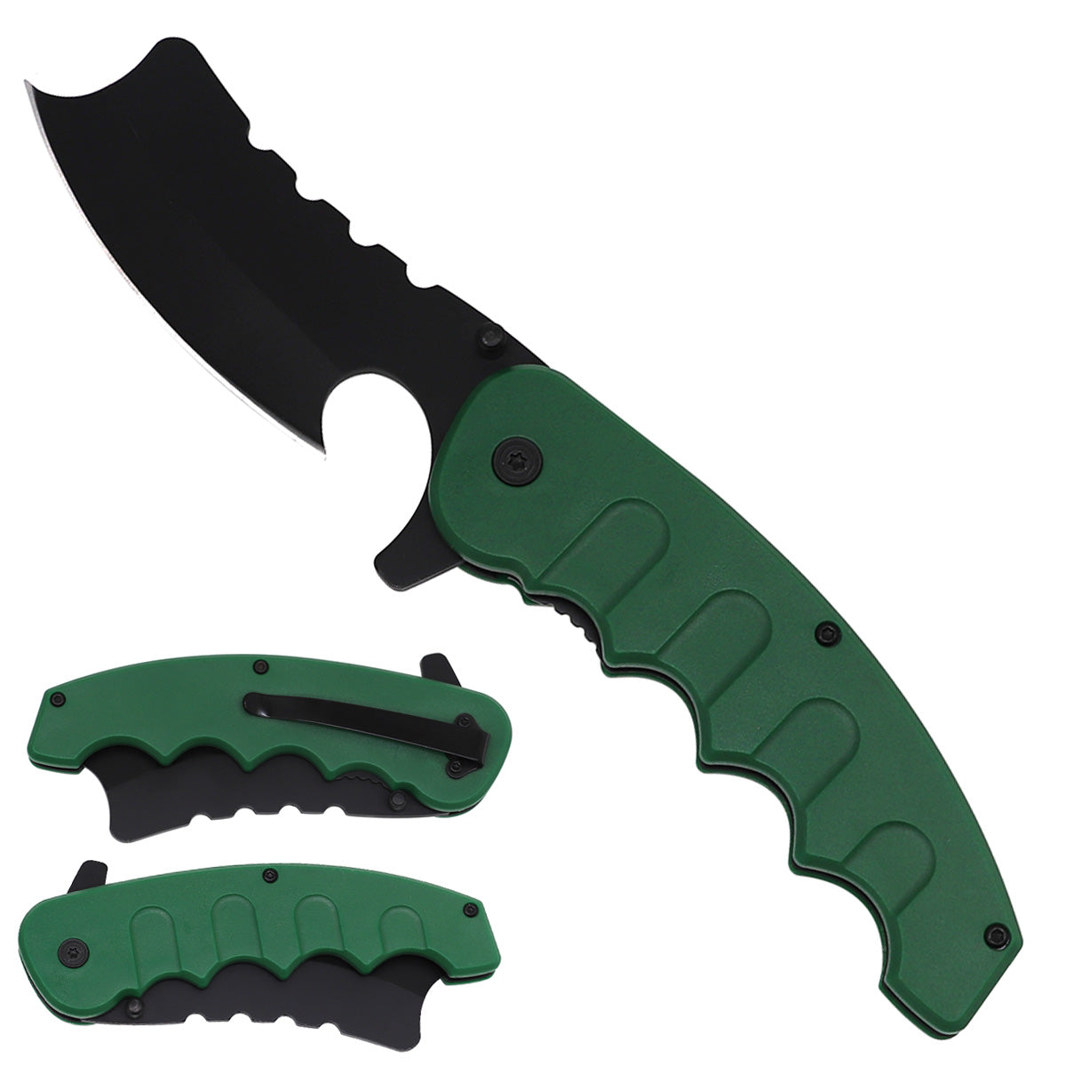 8-Inch Spring-Assisted Pocket Knife with Belt Clip
