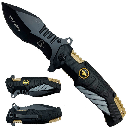 Falcon Military Spring-Assisted Pocket Knife, 440 Steel | KS2002GY