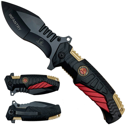 Falcon 8.5-Inch Spring-Assisted Pocket Knife, 440 Steel | KS2002RD