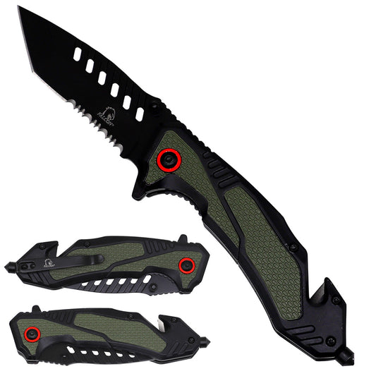 Spring-Assisted Aluminum Handle Knife with 3.25-Inch Blade