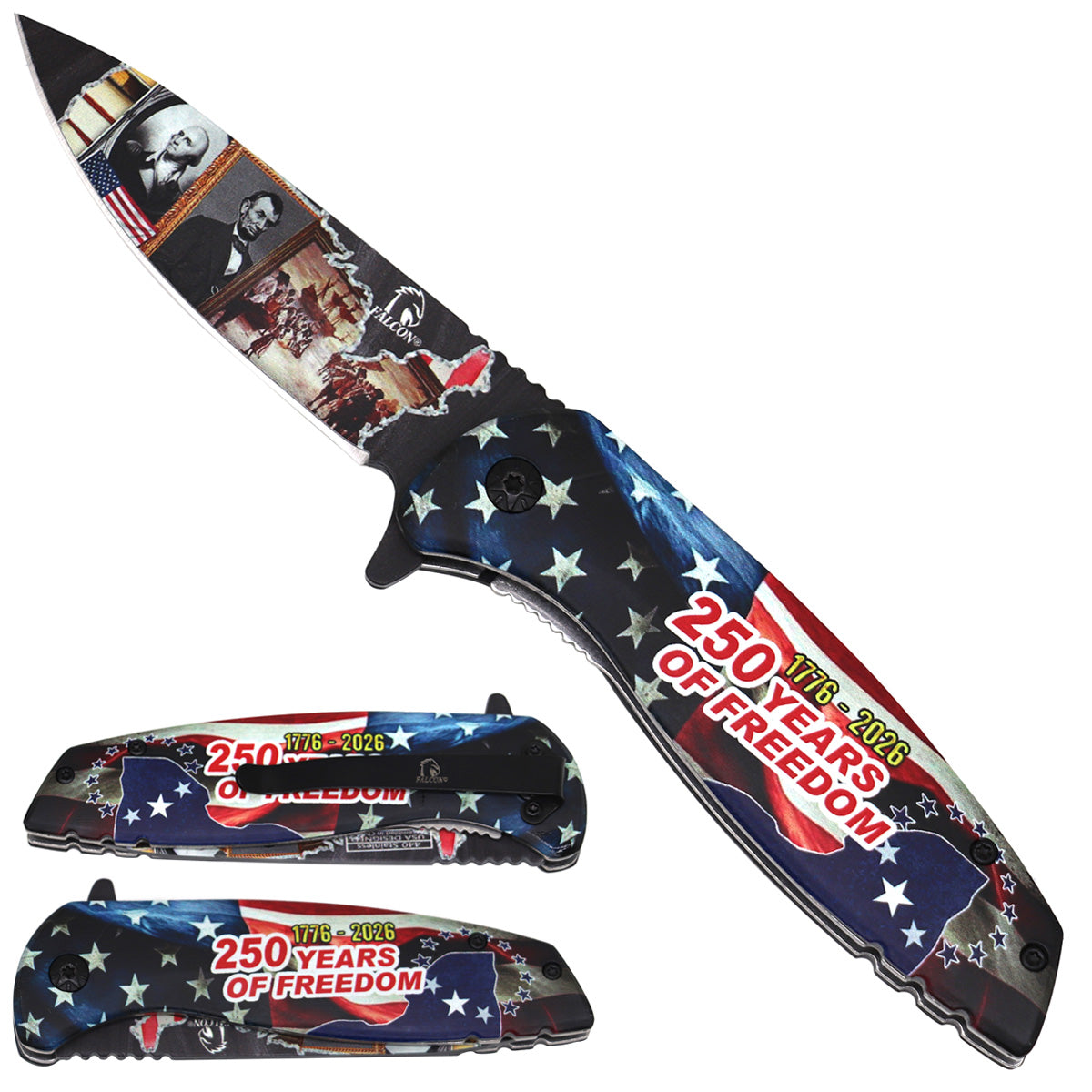 USA 250th Anniversary Pocket Knife - Presidents Blade