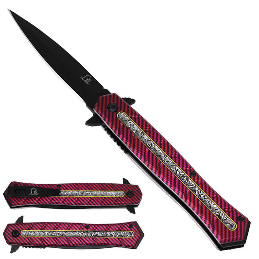 Falcon KS2338-3 Spring-Assisted Knife | Black 3.75-Inch Blade