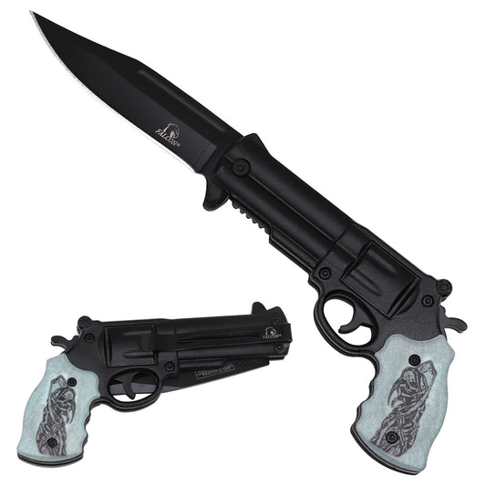 Falcon Revolver Grim Reaper Spring Assisted Knife folding pocket knife product photo