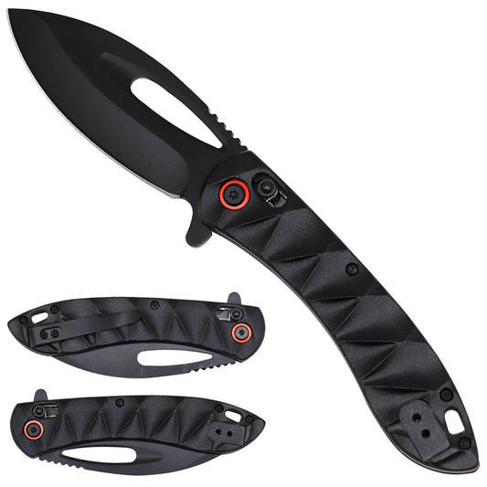 Falcon Black Spring Assisted Pocket Knife with Locking Mechanism