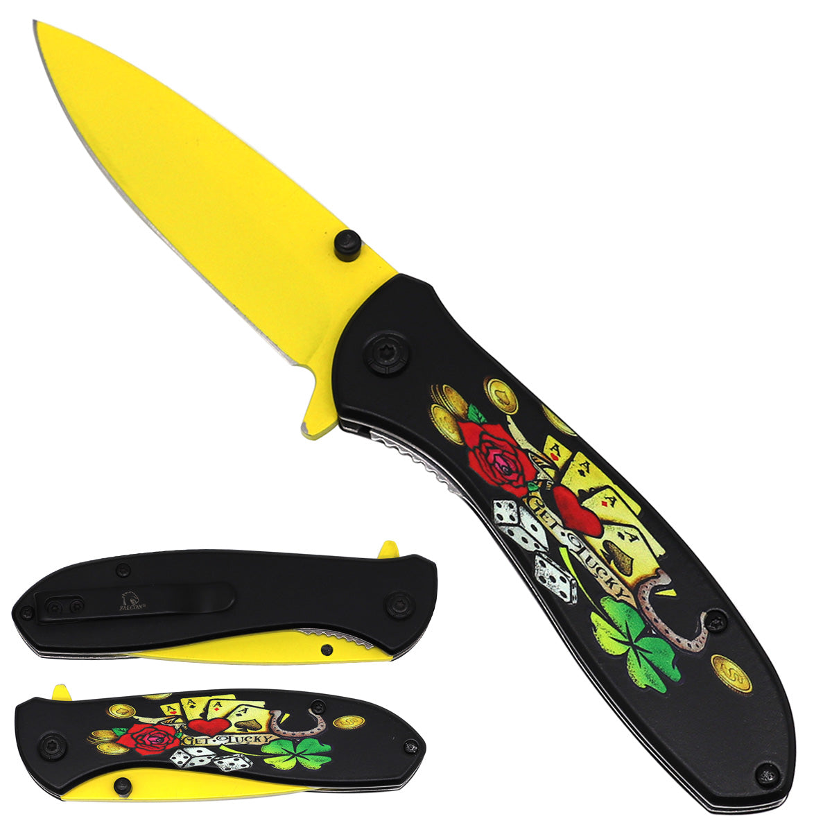 Falcon 3D Handle Spring Assisted Pocket Knife