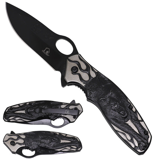 Falcon Black Spring-Assisted Pocket Knife | KS3028BK