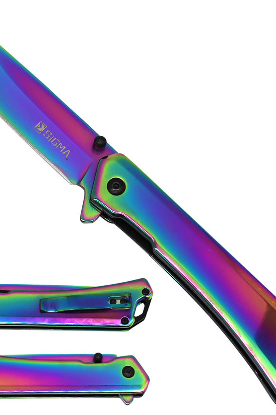 Sigma Ball Bearing Folding Knife - Rainbow Ball Bearing Sigma Knife