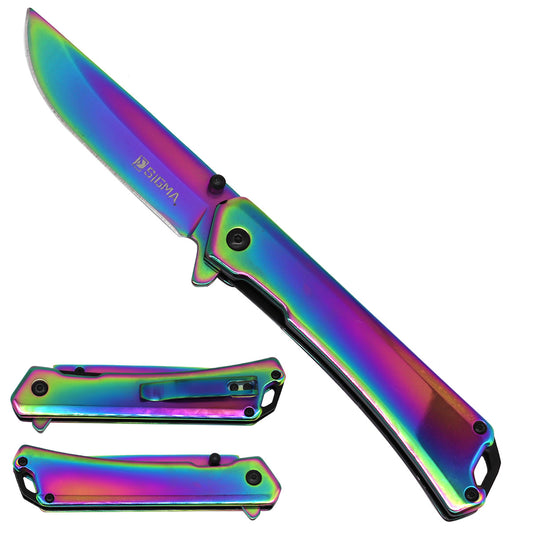 Sigma Ball Bearing Folding Knife - Rainbow Ball Bearing Sigma Knife
