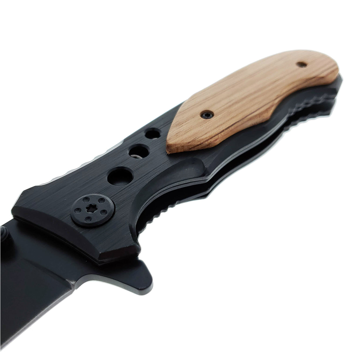 Falcon 8" Overall Spring Assisted Knife w/ Belt Clip Black