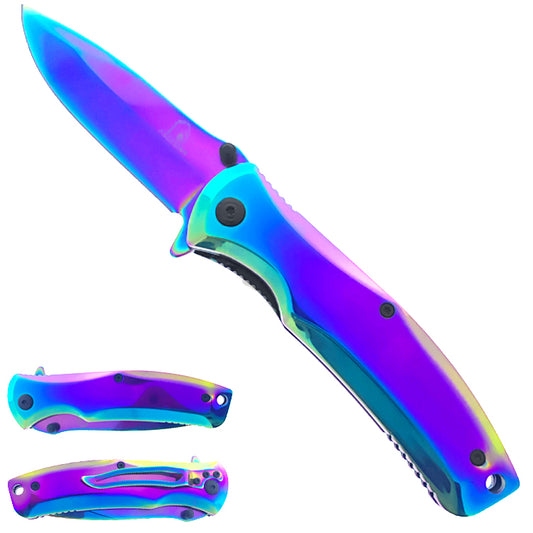 Falcon 7.75" Rainbow Spring Assisted Knife