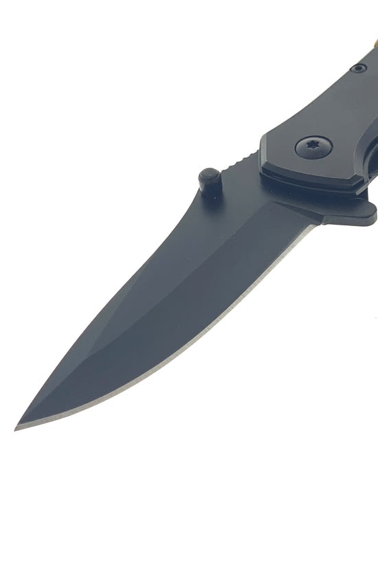 Spring Assisted Pocket Knife - Wood Handle Knife