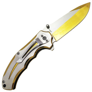 Falcon 7 3/4 Two Tones Silver & Gold Metal Handle