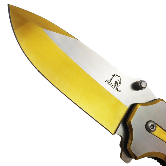 3" SIlver w Gold Trim Blade & Handle