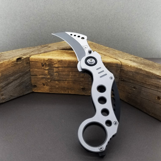 Falcon 8" Gray Spring Assisted Knife