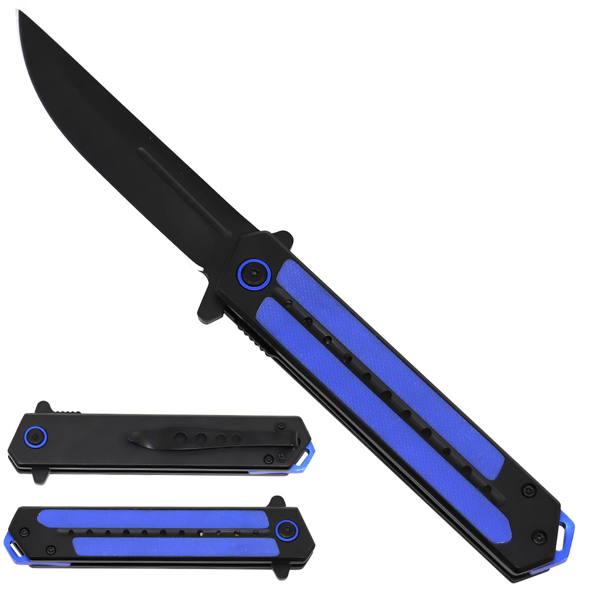 Blue Spring Assisted Pocket Knife