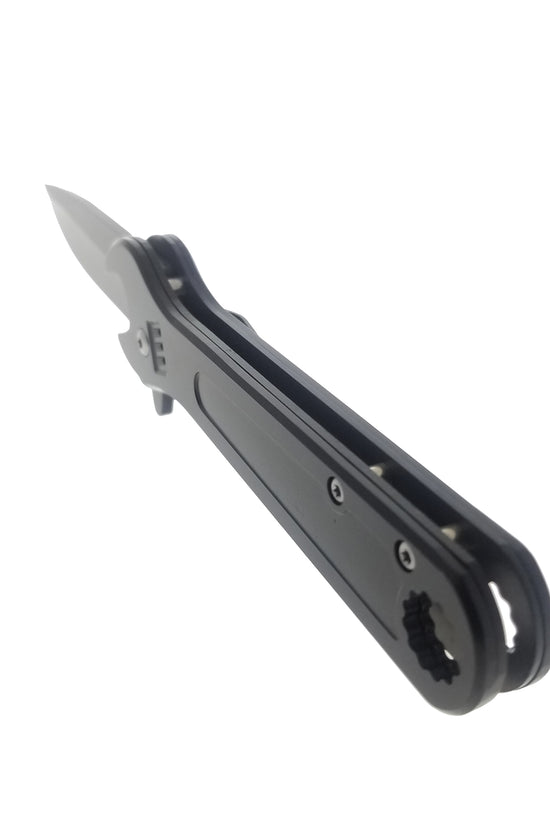 Falcon 8.25" Overall Spring Assisted Knife Adjustable Wrench Handle Black