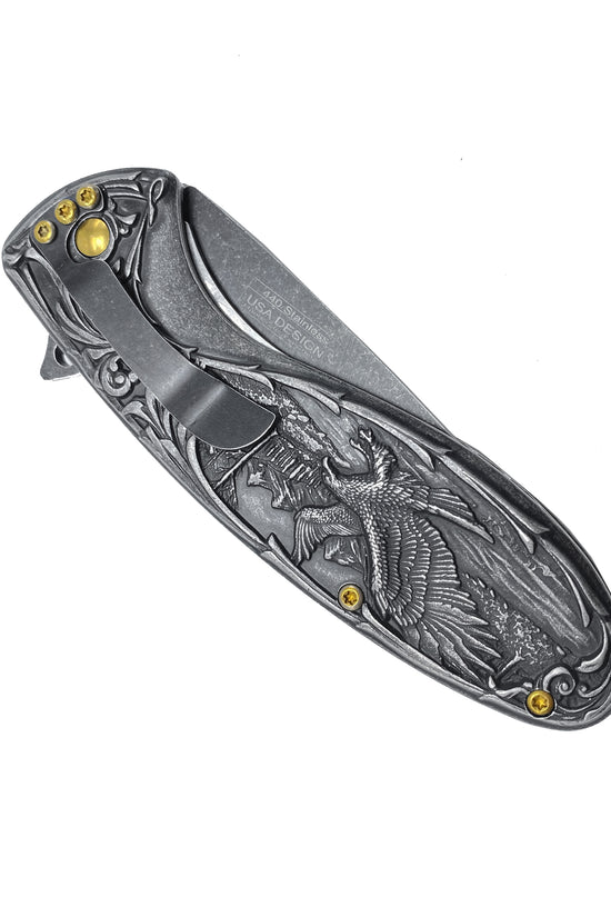 Falcon Knives - 7" Black Eagle Spring Assisted Knife