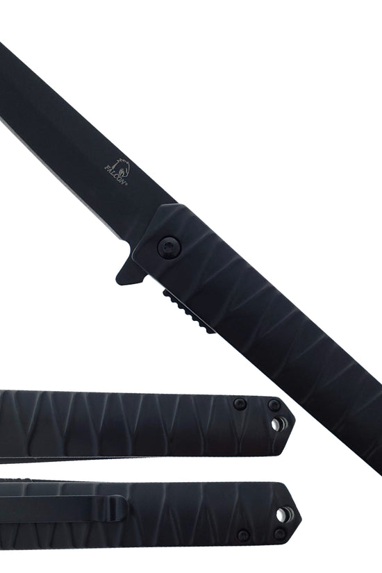 3 1/2" Black Blade / Black Handle / Assisted Knife