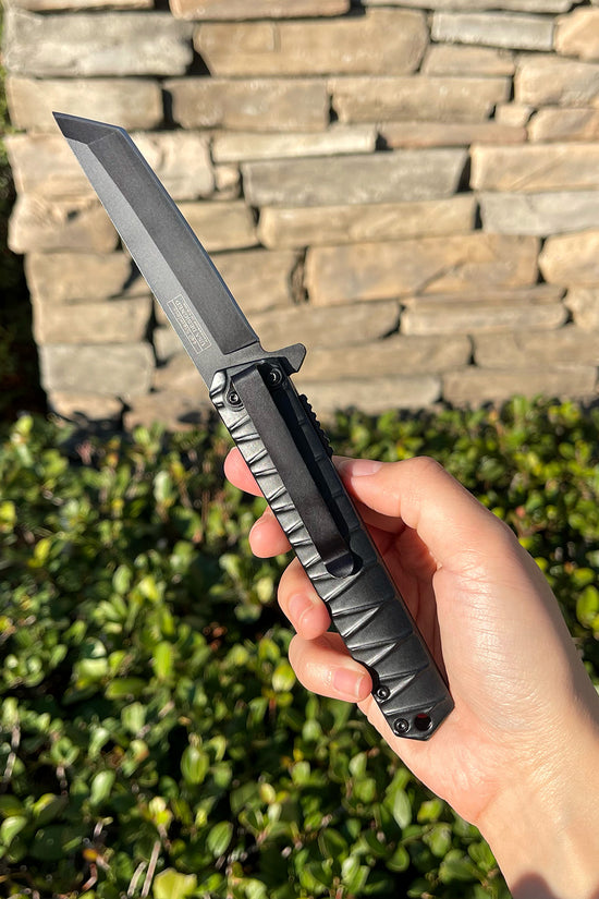 3 1/2" Black Blade / Black Handle / Assisted Knife