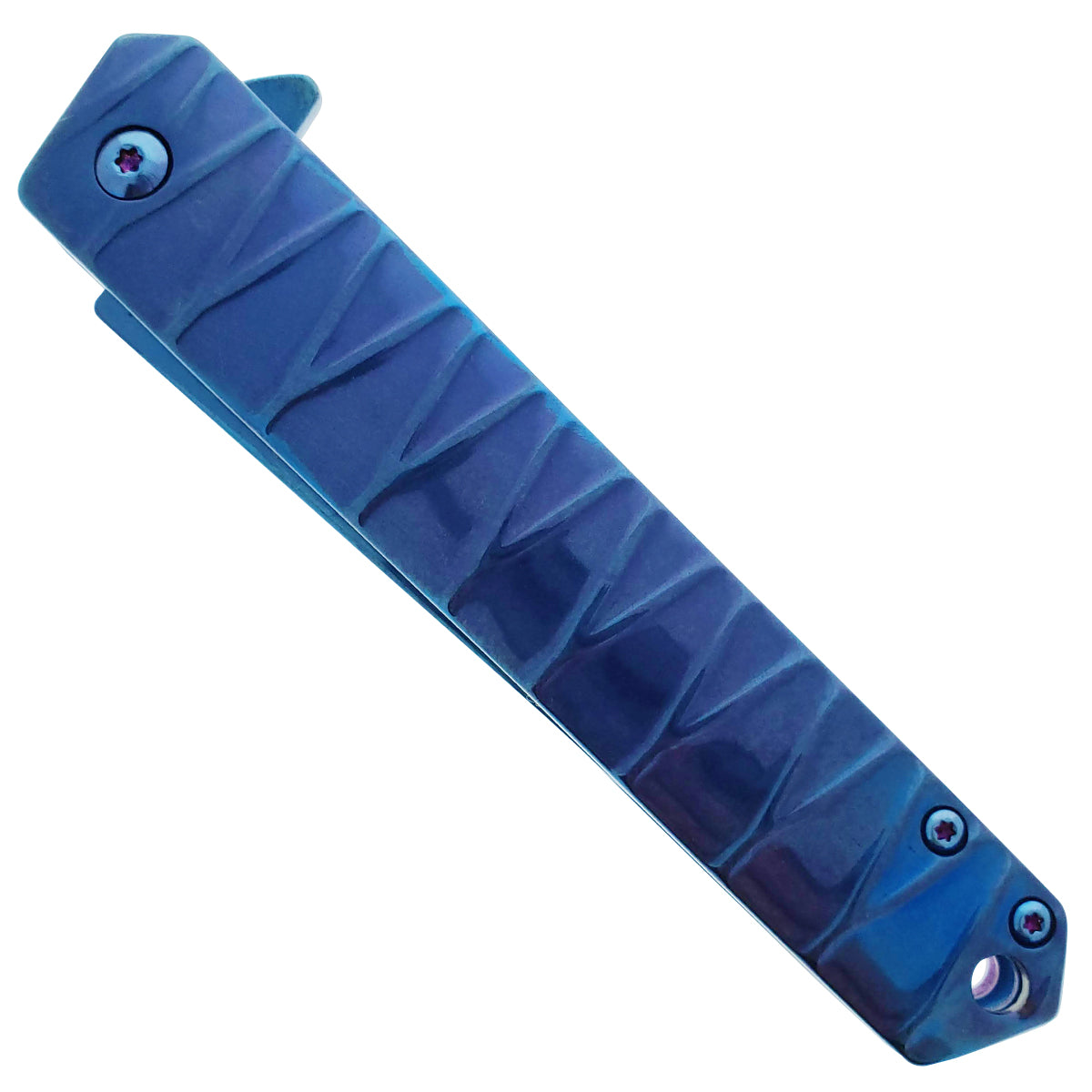Falcon 7.75" Blue Tanto Blade Spring Assisted Pocket Knife