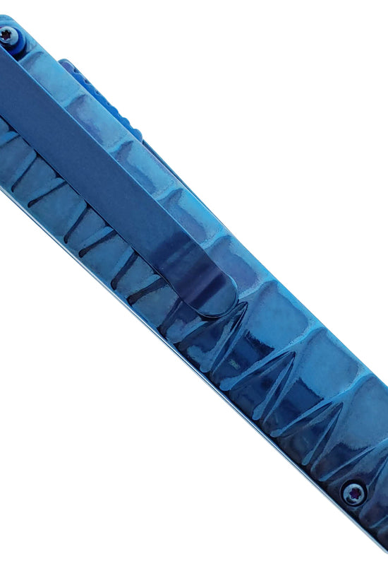 Falcon 7.75" Blue Tanto Blade Spring Assisted Pocket Knife
