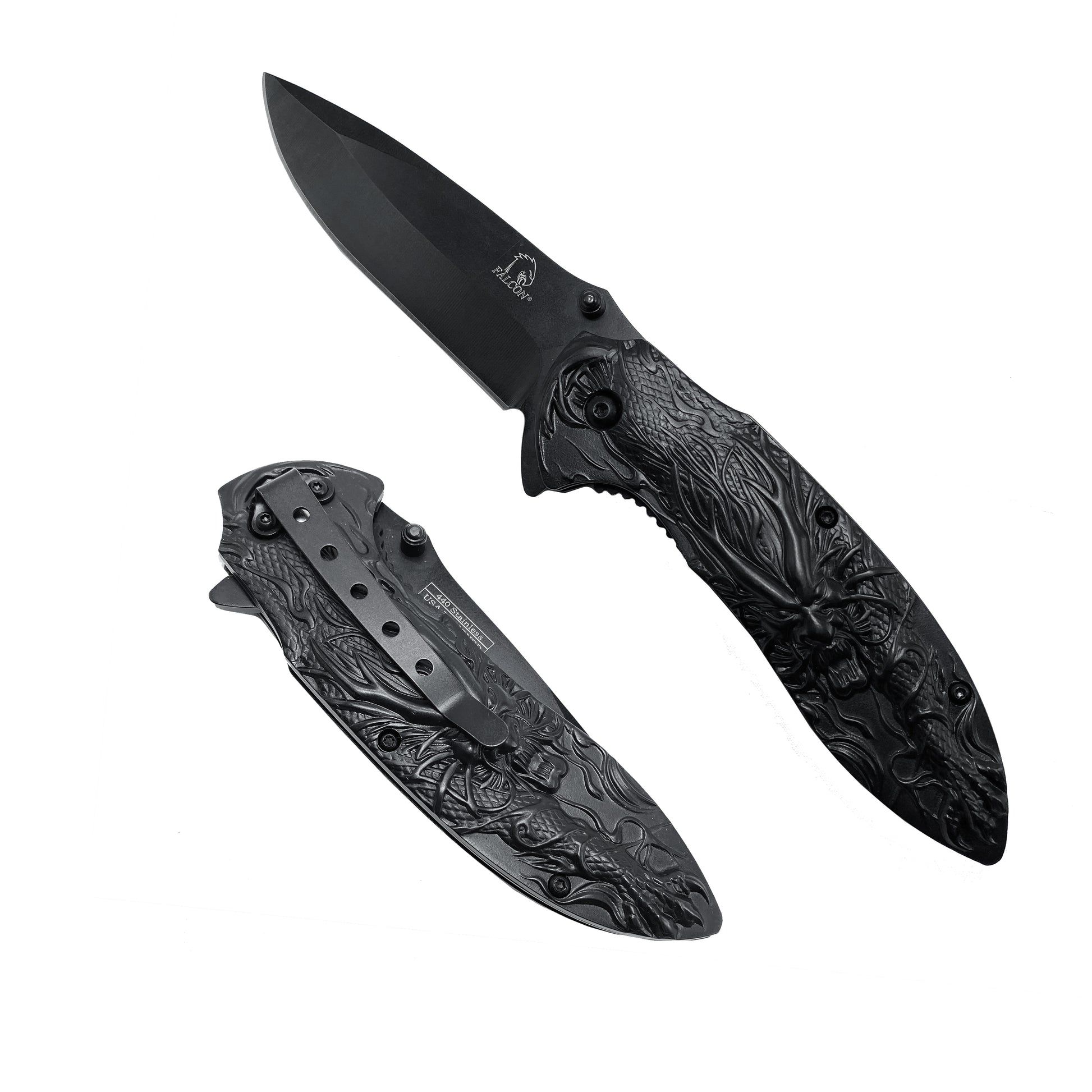 3" Black Titanium Blade & 3.75" Dragon Steel Handle