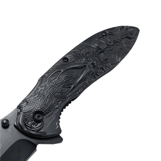 3" Black Titanium Blade & 3.75" Dragon Steel Handle