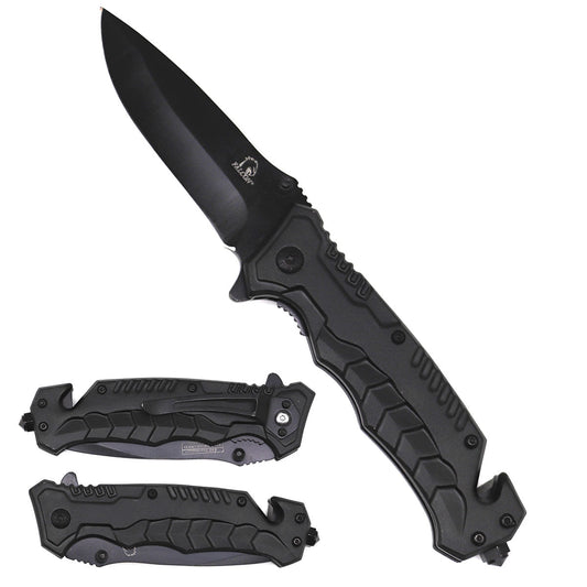 Falcon 8" Pocket Knife with Belt Cutter and Glass Breaker