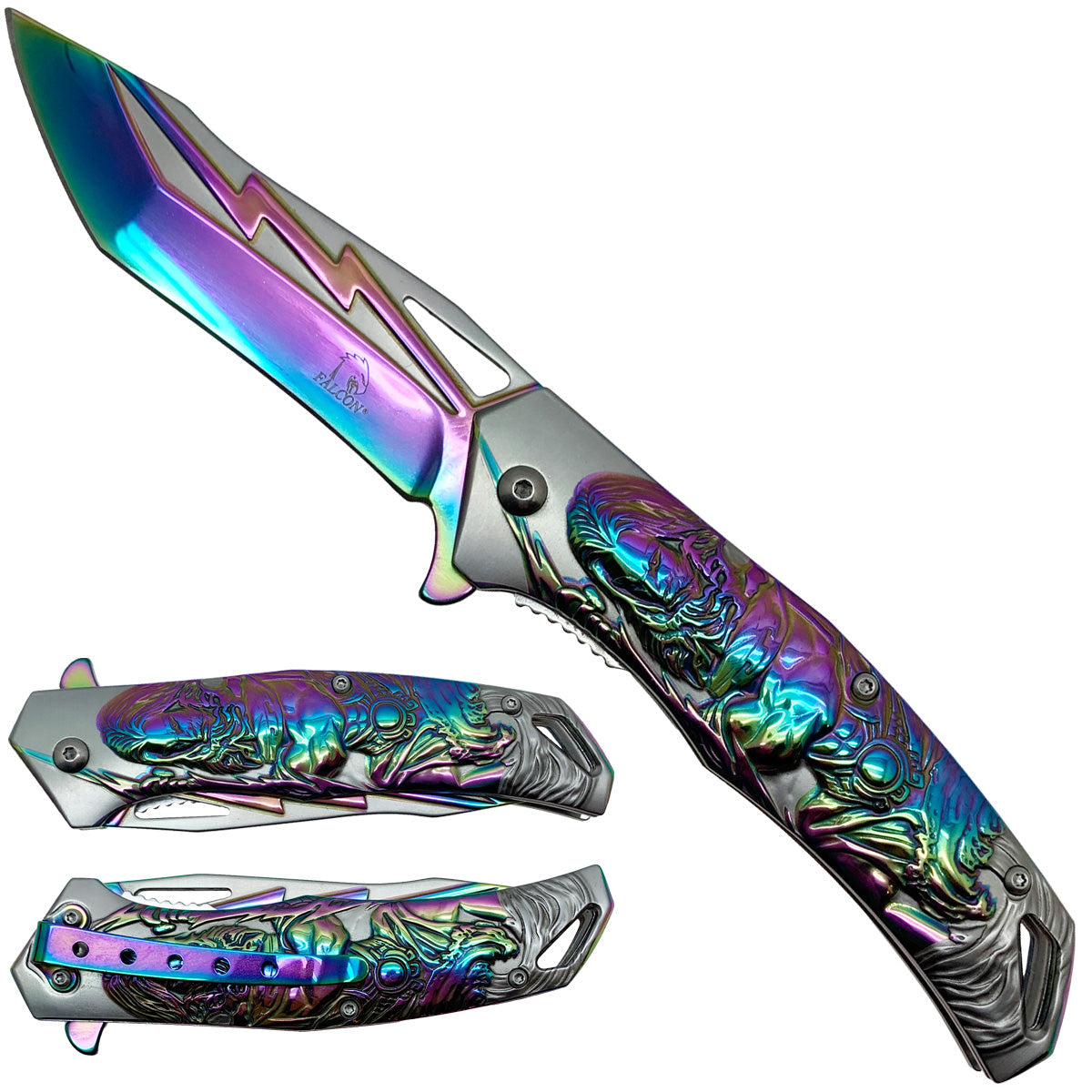 Falcon Zeus Rainbow Spring-Assisted Pocket Knife | KS4703RB