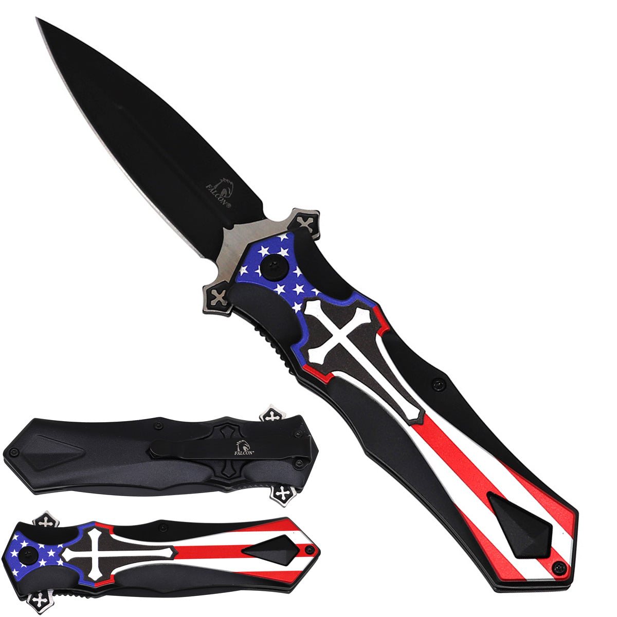Falcon Spring-Assisted Knife, 3.75" Blade & 5" Aluminum Handle | KS5440UF