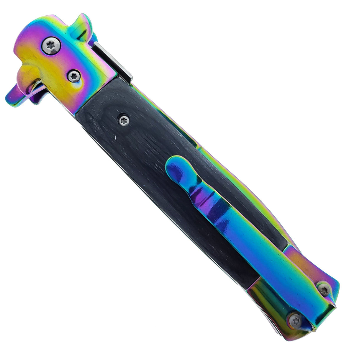 Falcon 9" Folding Knife w/ Black Acrylic handle.