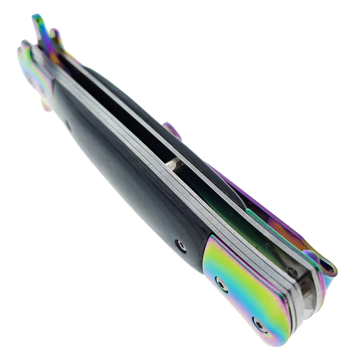 Falcon 9" Folding Knife w/ Black Acrylic handle.