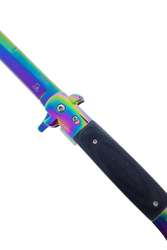 Falcon 9" Folding Knife w/ Black Acrylic handle.