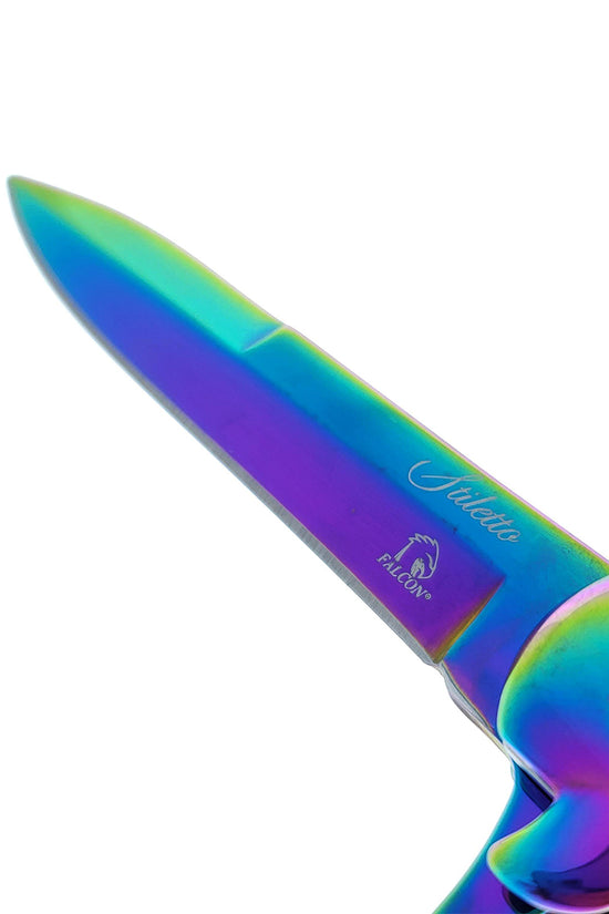 Falcon 9" Folding Knife w/ Black Acrylic handle.