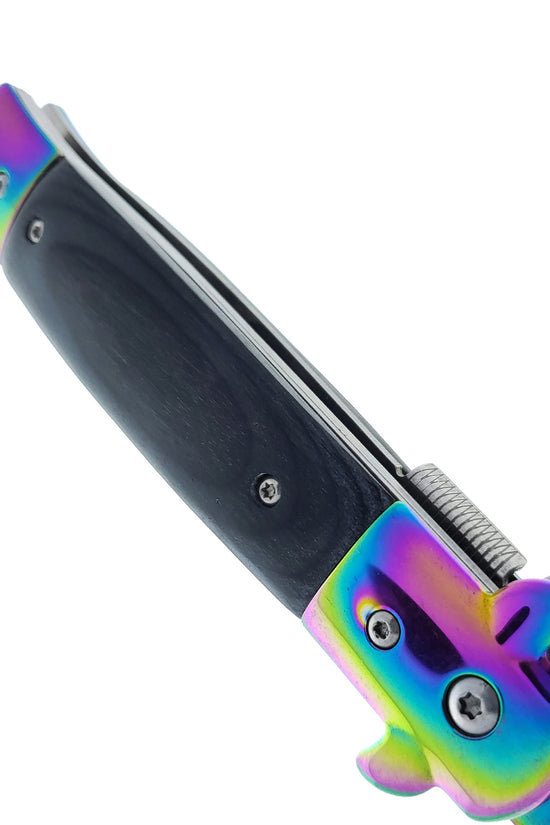 Falcon 9" Folding Knife w/ Black Acrylic handle.
