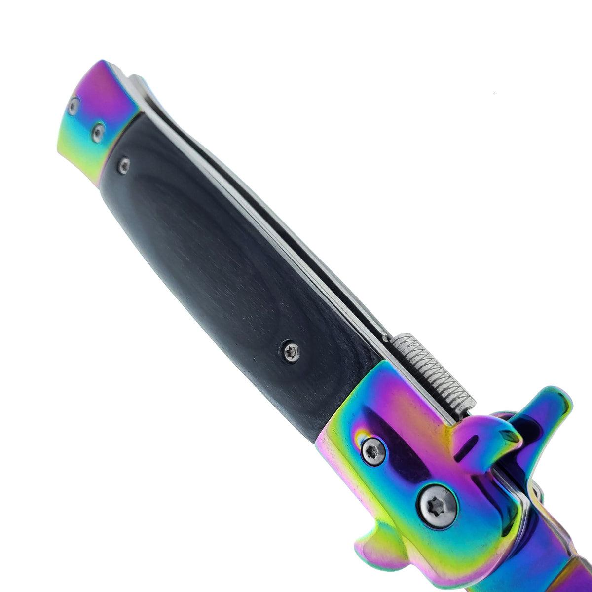 Falcon 9" Folding Knife w/ Black Acrylic handle.
