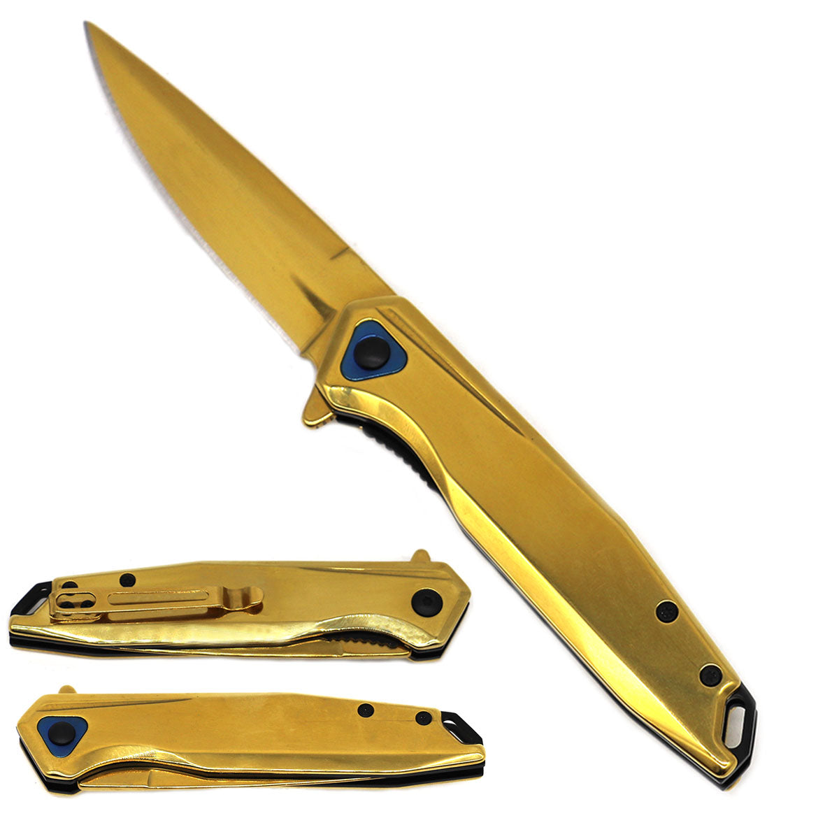 Falcon KS6033GD Spring-Assisted Folding Knife | 3.5-Inch Blade