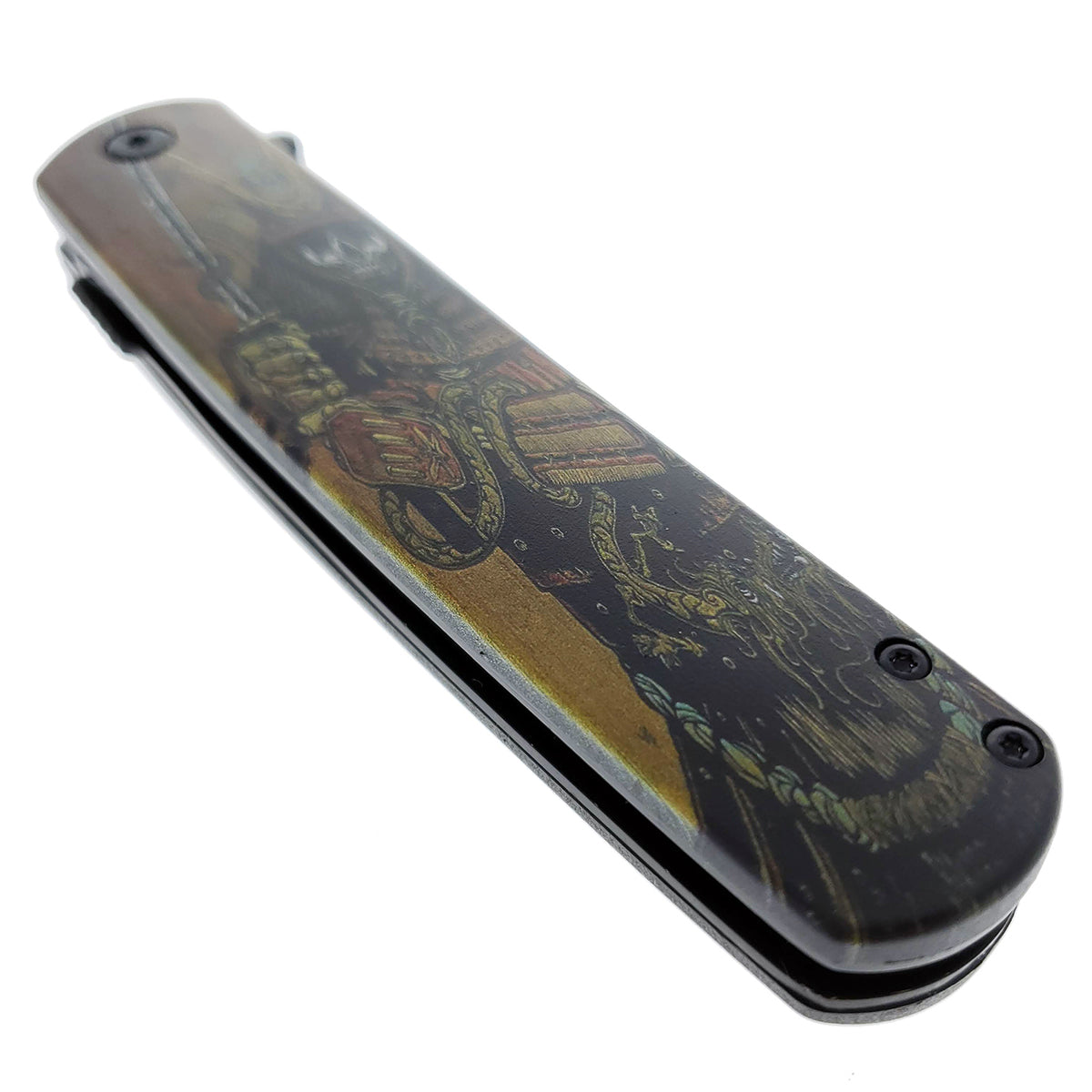 8.5" Tanto Blade Spring Assisted Pocket Knife Samurai Design