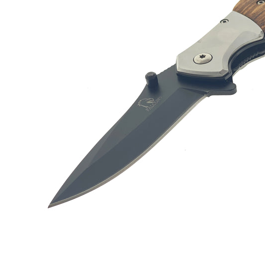 Falcon 7" Black Blade Spring Assisted Knife