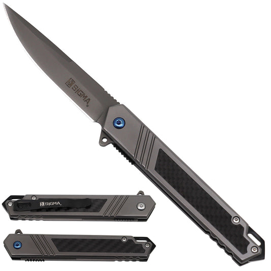 Sigma Gray Ball-Bearing Pocket Folding Knife | KSB112GFB