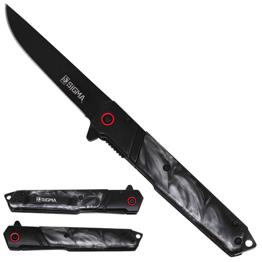 Sigma Acrylic Handle Ball Bearing Flipper Knife