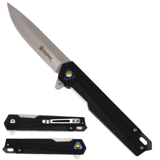 Sigma KSB194BK Ball-Bearing Folding Knife | Gray Titanium & G10